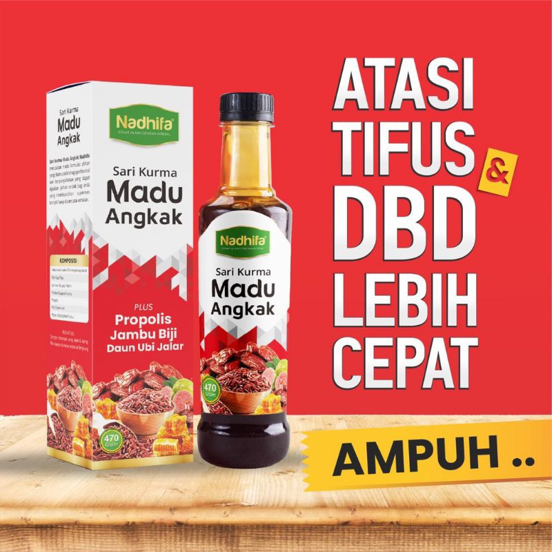 

Madu Angkak Sari Kurma Nadhifa Plus Propolis Jambu Biji Daun Ubi Jalar - Solusi Alami Atasi Demam DBD dan Tipes