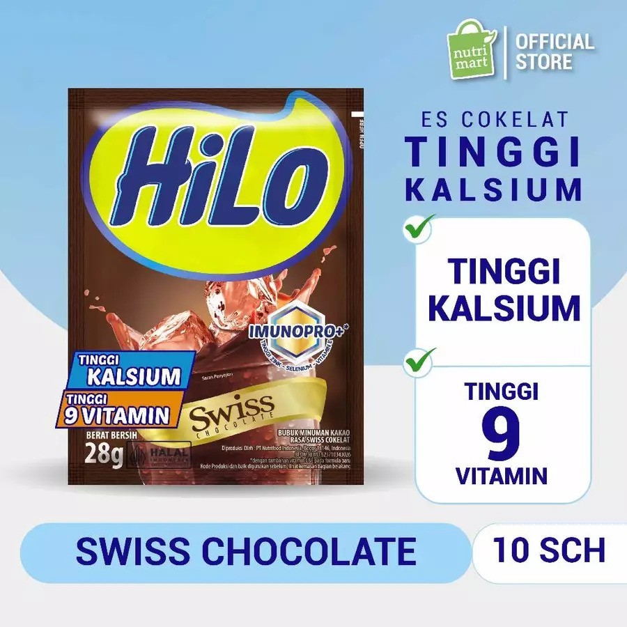 

HiLo Chocolate 10 Sachet Minuman dengan Cokelat Tinggi Kalsium