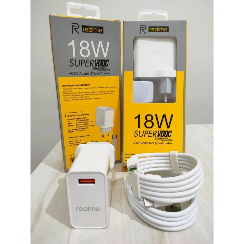 CHARGER CHARGING REALME SUPER VOOC 18W ORIGINAL