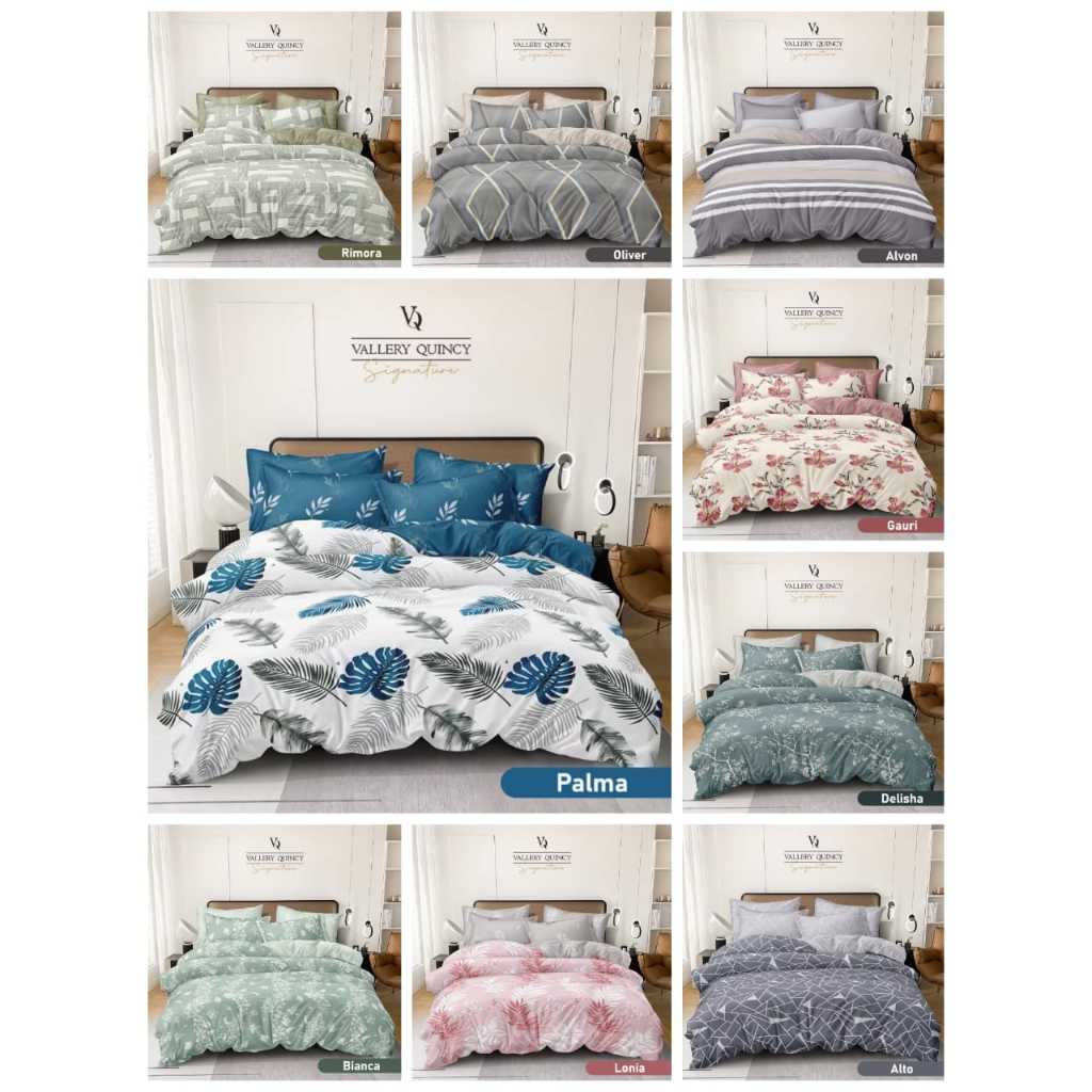 BEDCOVER SET - KING T.40 VALLERY QUINCY SIGNATURE 180 DAN 160X200X40 BED COVER SPREI TINGGI 40CM KAT