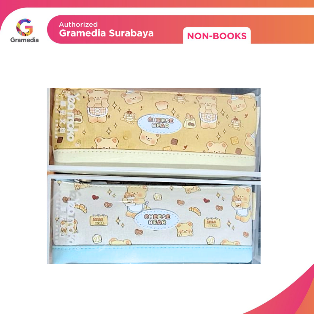 

Gramedia Surabaya - Kako Cheesebear Pencase Trapezoid MK-8740