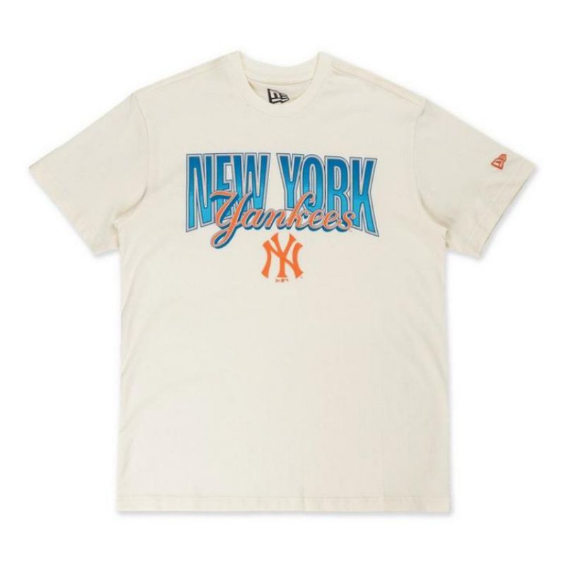 T-Shirt New Era Cap New York Yankees Chrome White Essential Original