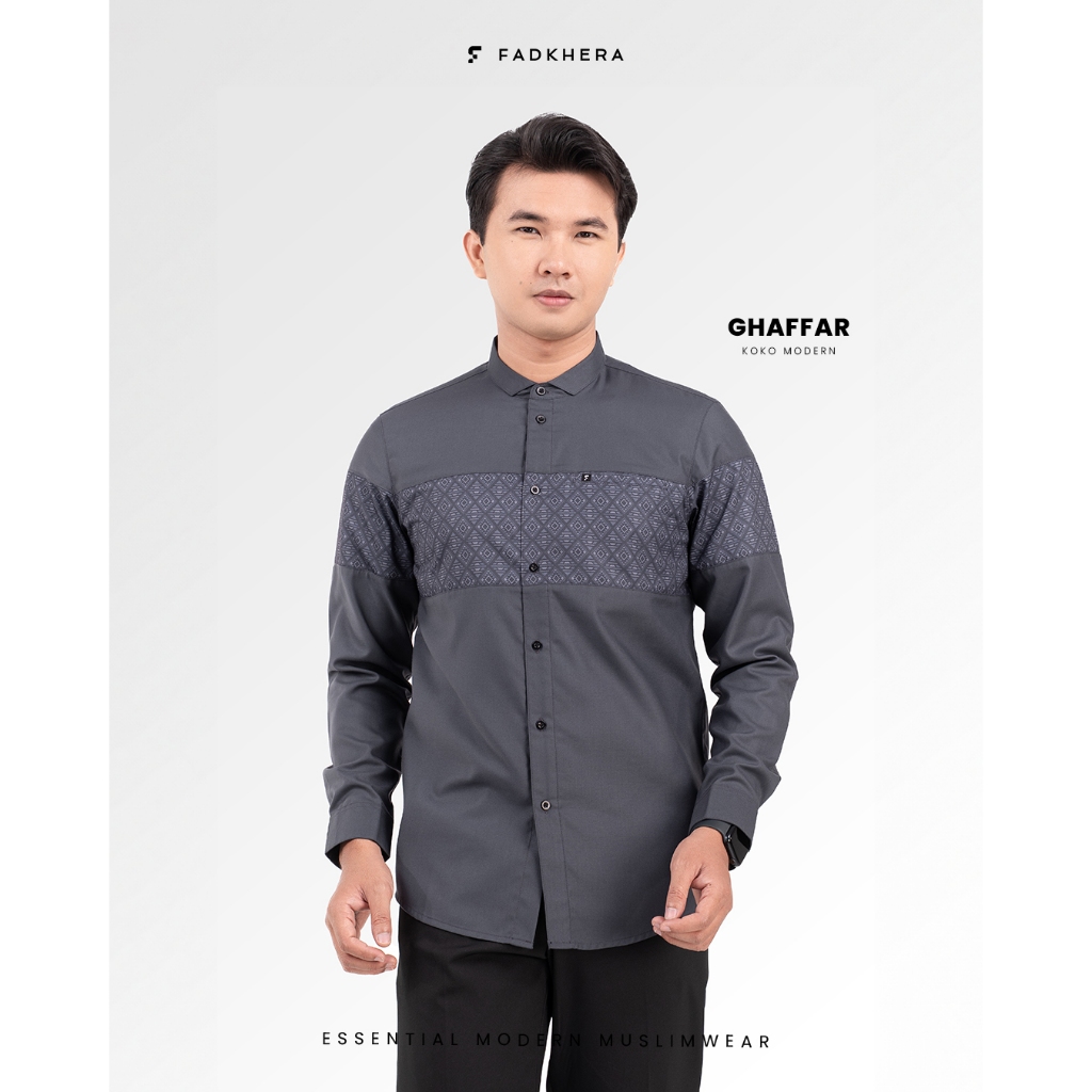 Fadkhera Ghaffar Kemeja Koko Modern | Koko Santri | Kemeja Koko Pria | Koko Pria | Seragam Koko