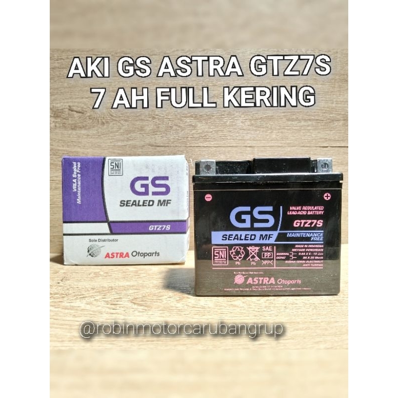 AKI BATERAI GS ASTRA GTZ7S 7AH FULL KERING