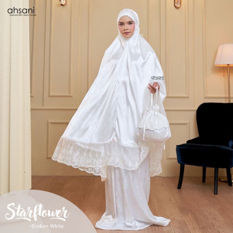 Mukena Starflower / mukena Ahsani / mukena silk / mukena Armani Jacquard / mukena emboss / mukena le
