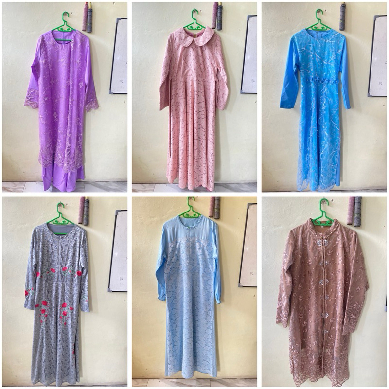 Dress kondangan - Gamis Brukat - Baju Kondangan Preloved