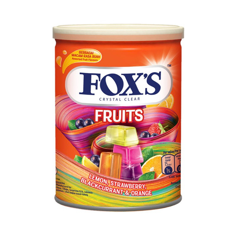 

FOX’S Crystal Clear Rasa buah-buahan original kaleng 170 gr