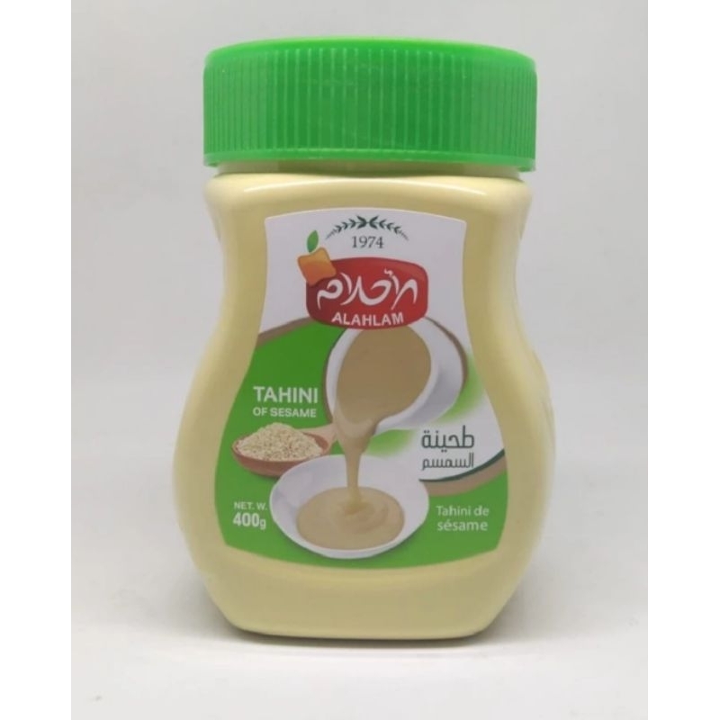 

Tahini Alahlam 400 Gram Tahina Al Ahlam Pasta Wijen Cocolan Kurma dan Roti