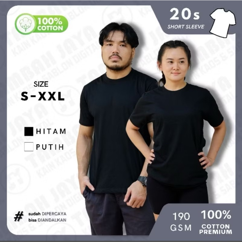KAOS POLOS KATUN COMBED 20s