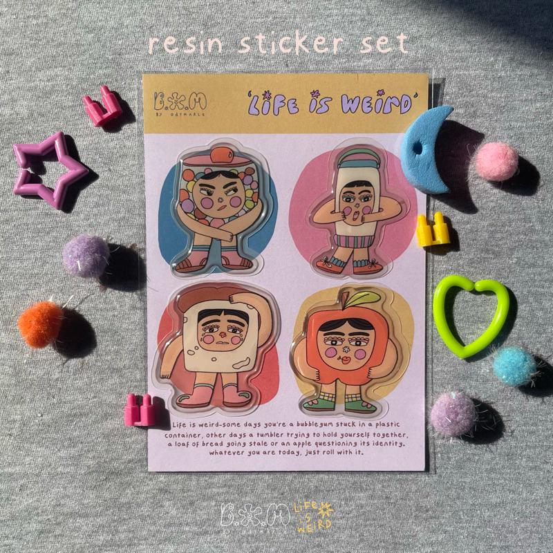 

Life is Weird, resin sticker <byodymarle>