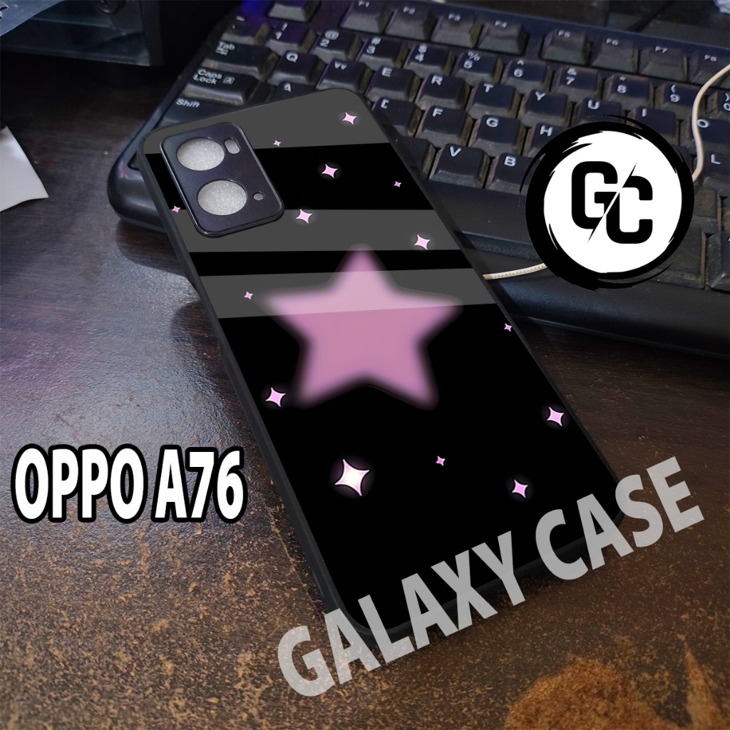 case OPPO A76/GC16/Motif STAR/softcase glossy OPPO A76 A36/Casing OPPO A76/Case glitter/kesing