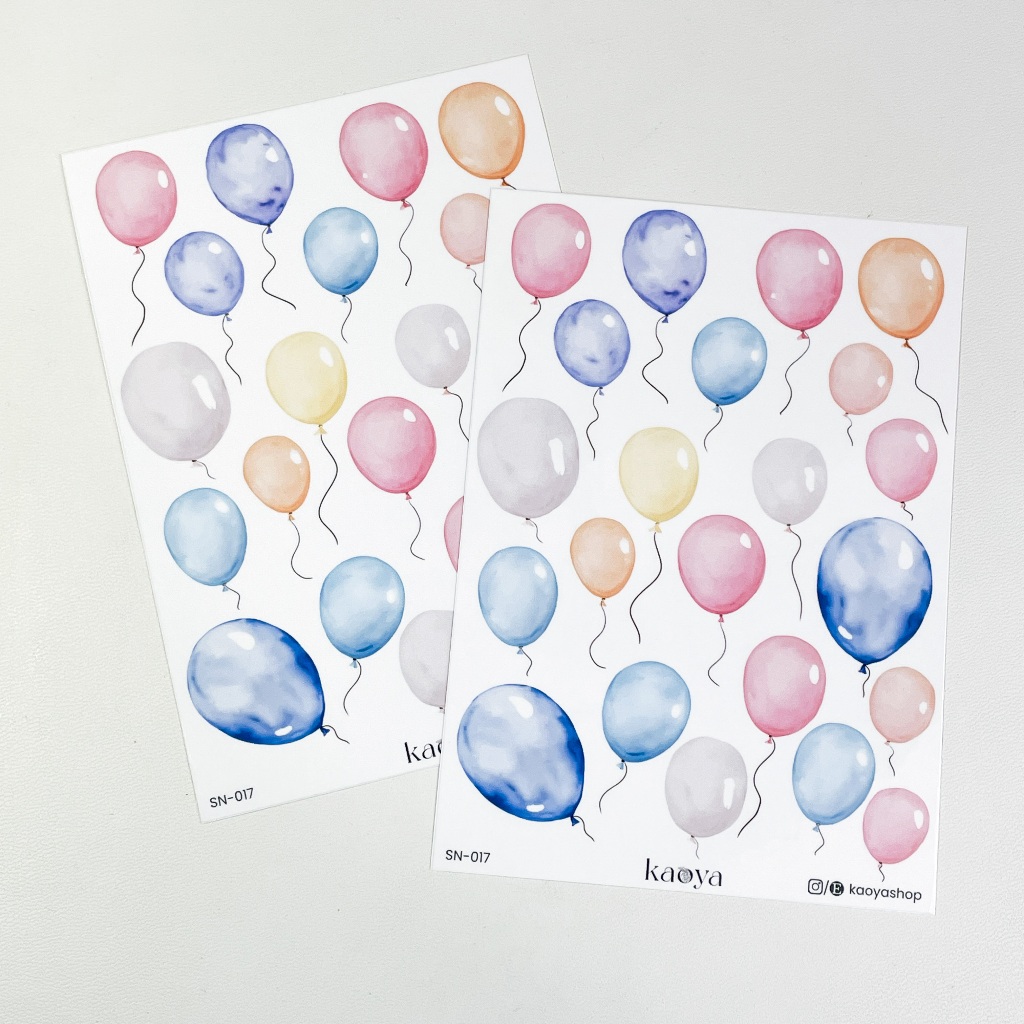 

Sticker Sheet: Balloon Balon Scrapbook Journal Stiker deco handmade by KaoyaShop