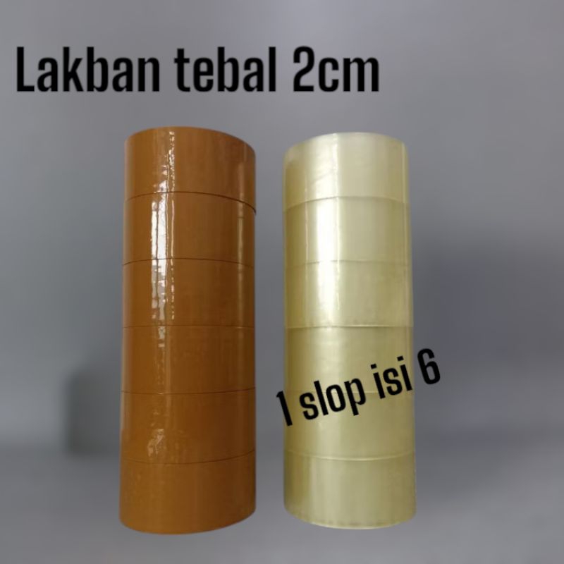 

Lakban Tebal Coklat/Bening 2 in Tebal 2cm 110 yard/ Lakban Tebal Berkualitas