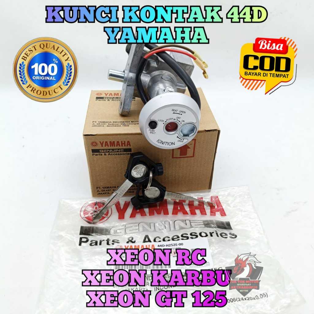 KUNCI KONTAK 44D ASLI ORGINAL motor YAMAHA XEON RC , XEON KARBU , XEON GT 125  KONCI STOP KONTAK KEY