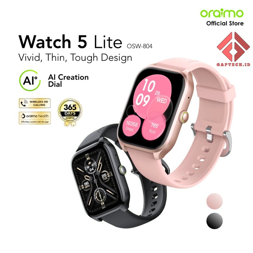 ORAIMO SMART WATCH OSW-804 BLACK JAM TANGAN PINTAR GARANSI RESMI