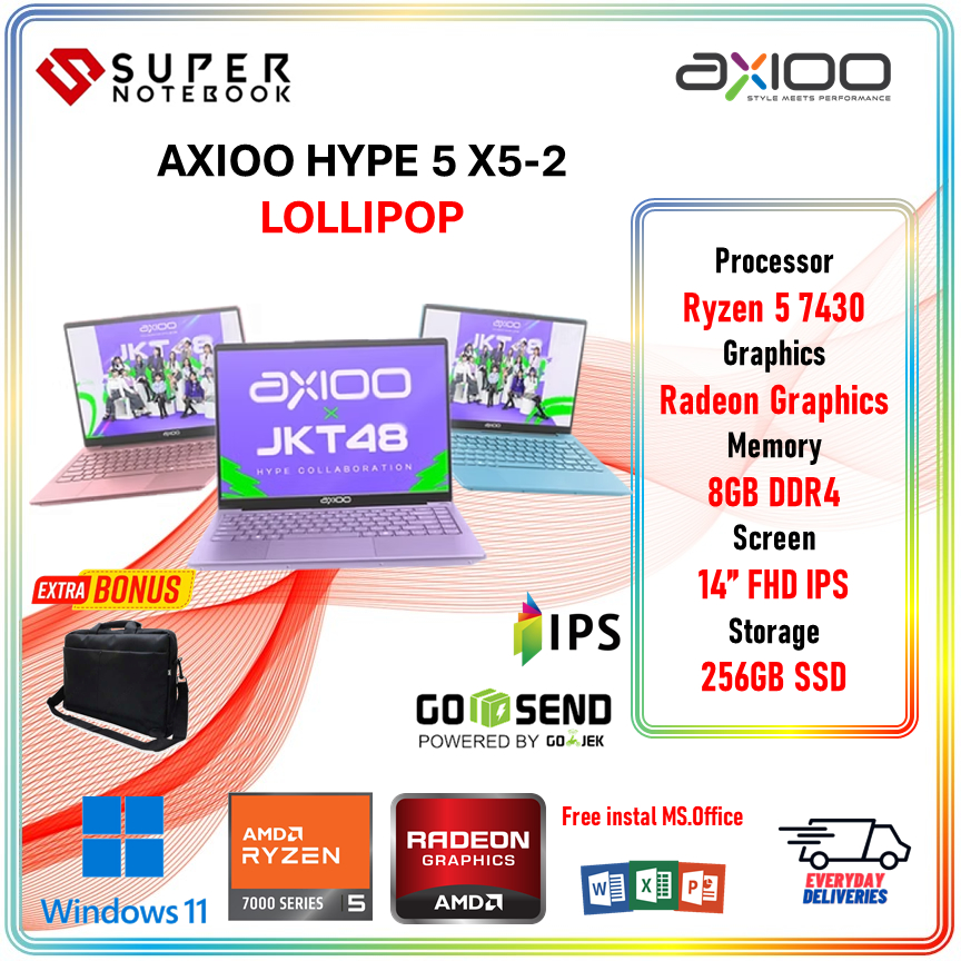 AXIOO MYBOOK PRIME 5  RYZEN 5 7430 8GB - 256SSD 14" FULL HD - TKDN