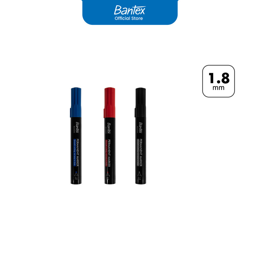 

Bantex Spidol Permanen / Permanent Marker Tip 1.8mm # BG5002