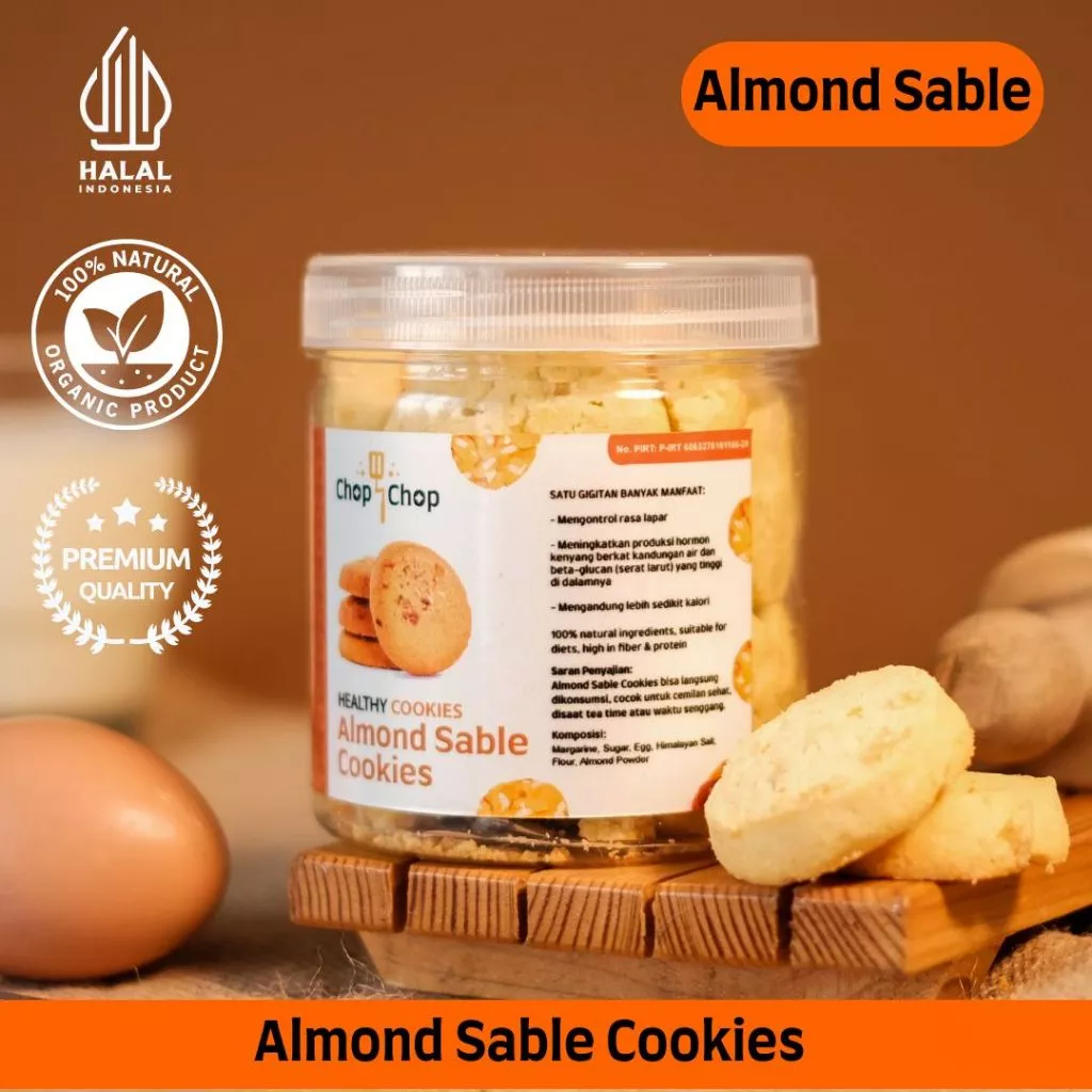 

SPkebab X chopchop Almond Sable Cookies - Healthy Cookies Dengan Almond Premium Quality MAKANAN RINGAN SNACK