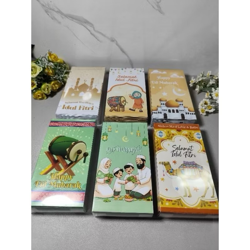 

Amplop Lebaran Idul Fitri Ukuran Besar 7,5 x 16 cm (isi 50 pcs) Uang Tanpa Di Lipat Kemasan Mika Kualitas Impor
