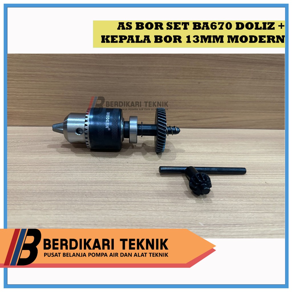 As Bor Set 13MM 13 MM BA670 BA 670 DOLIZ + Kepala Bor Modern