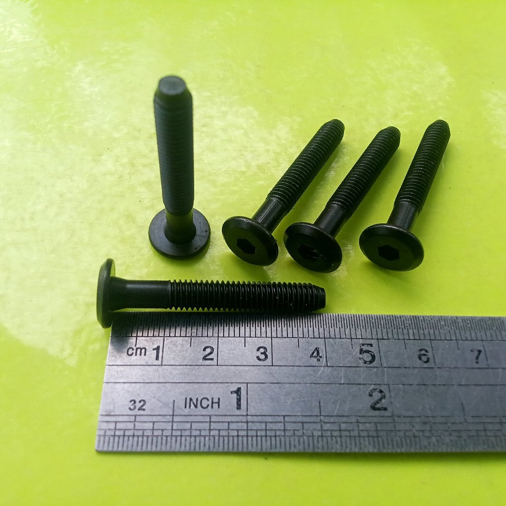 BAUT JCBC M6X40 HITAM KUNCI L4 BAUT JCBC M6 X 40 BAUT JCBC 4CM BAUT FURNITURE BAUT DIPAN BAUT KNOCK 
