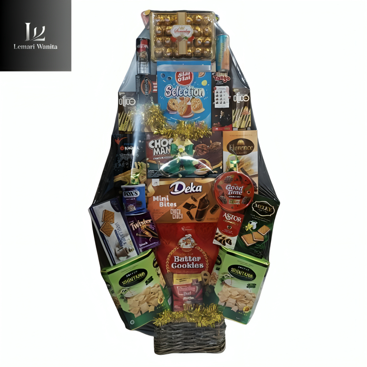 

Parcel Makanan Lebaran Mewah Bagus Luxury 2025 (23) | Hampers Aneka Snack Disusun Cantik dan Tinggi