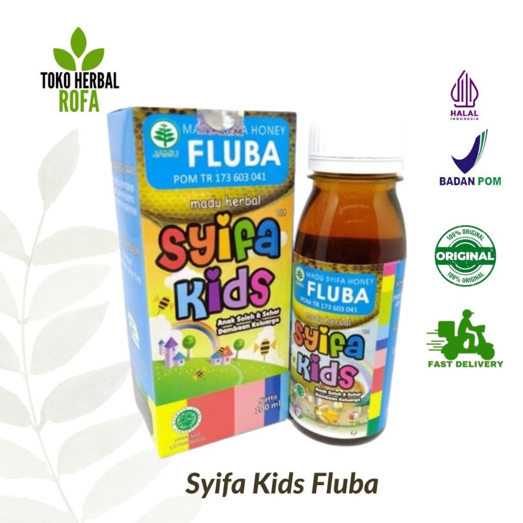 

SYIFA KIDS FLUBA MADU ANAK HERBAL MEREDAKAN FLU BATUK PILEK 100 ML