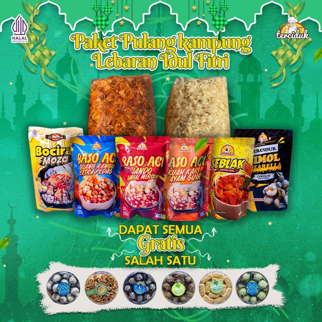 

[SPECIAL PACKAGE] Terciduk Food - Keripik Kriwil - Cimol Mozarella - Baso Aci - RAMADAN IDUL FITRI