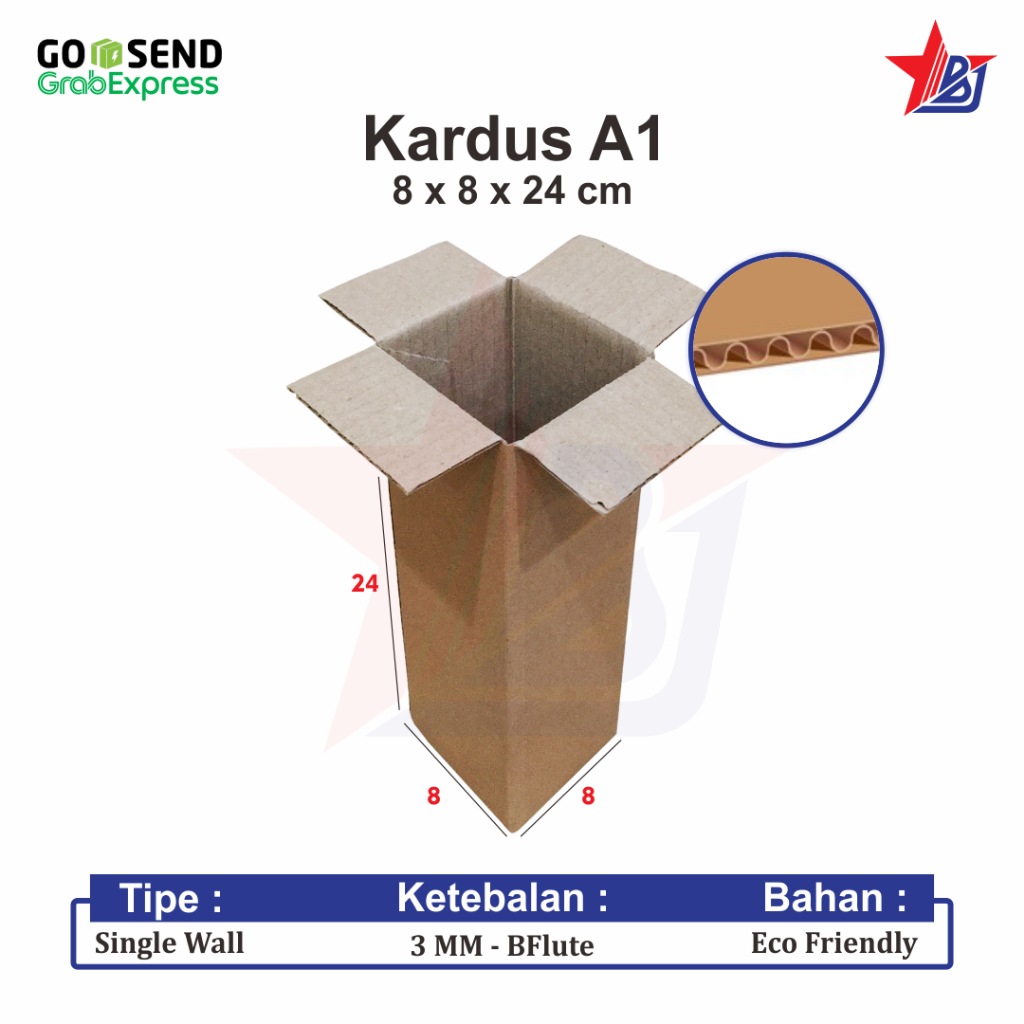 

Kardus karton packing botol 8x8x24cm