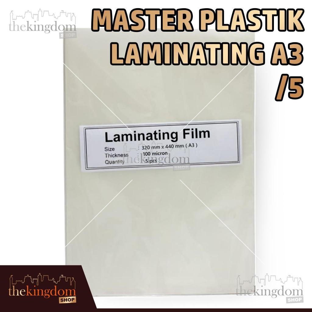 

Master Plastik Laminating A3 /5 Laminating Film Transparan Panas Anti Air Pelindung Dokumen Waterproof Glossy