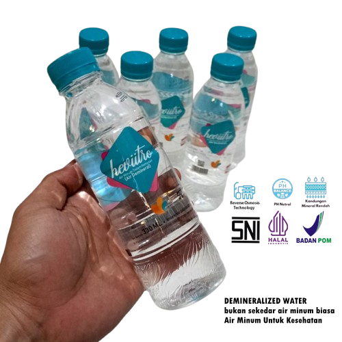 

Heviitro Air Minum Demineral Botol 330ml BPOM HALAL Air Minum Kesehatan Demineralized Water