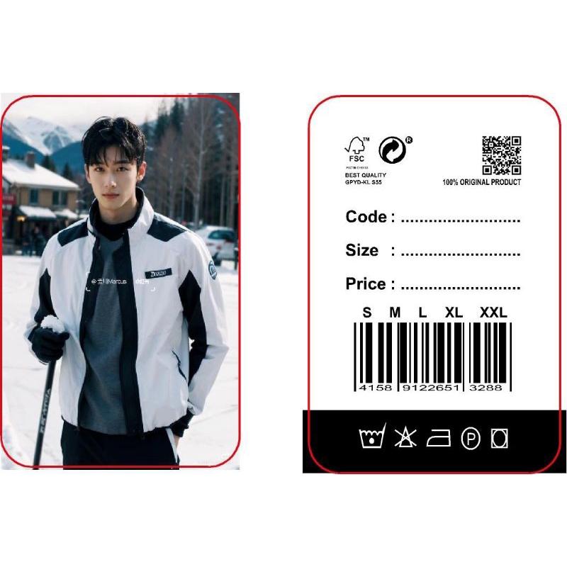 

HANG TAG MEN E isi 100 pcs label baju WLBEE