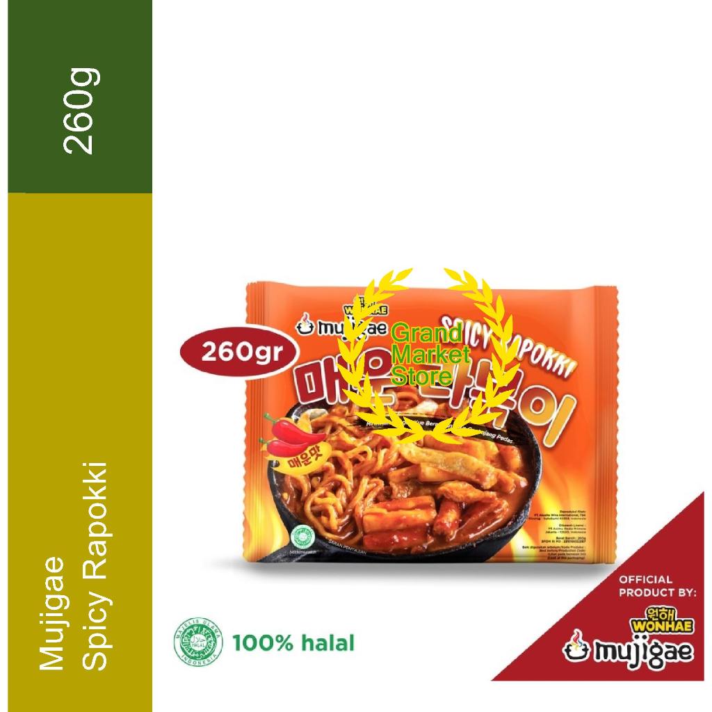 

Mujigae by Wonhae Spicy Rapokki 260 gr Mi Instan Kue Beras dan Saus Gochujang Pedas 260g Rapoki Korea