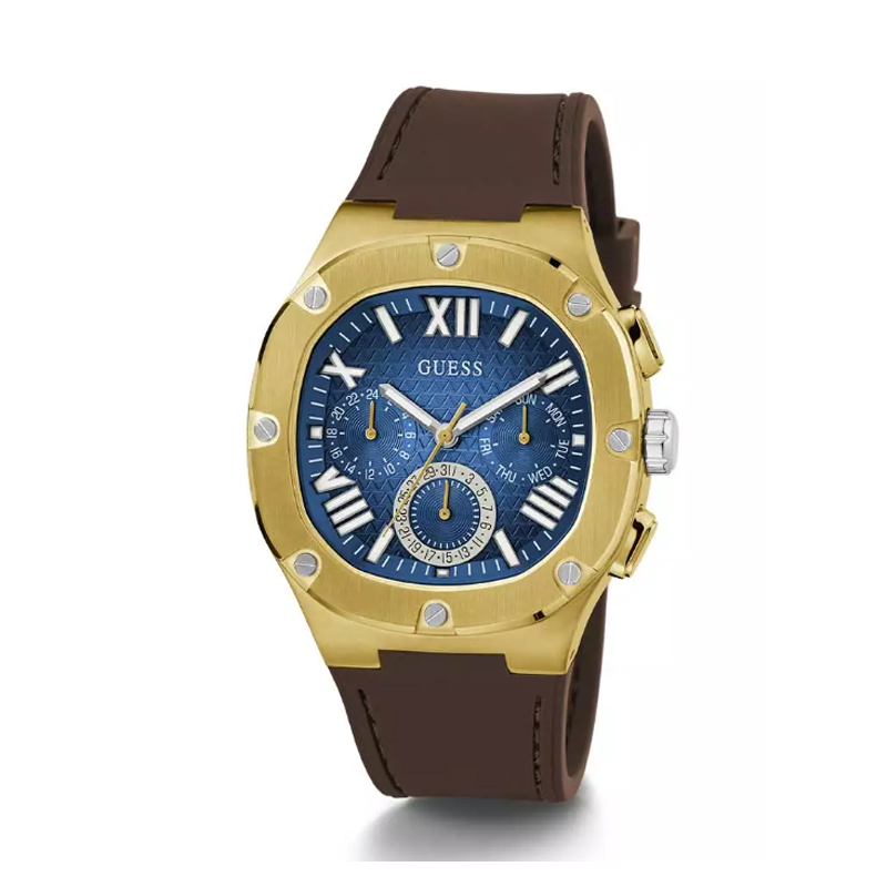 JAM TANGAN Guess GW0571G5 Gold Brown Rubber