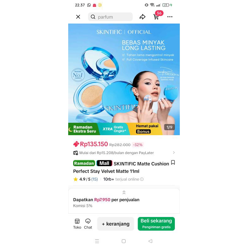 cushion skintific semua shade