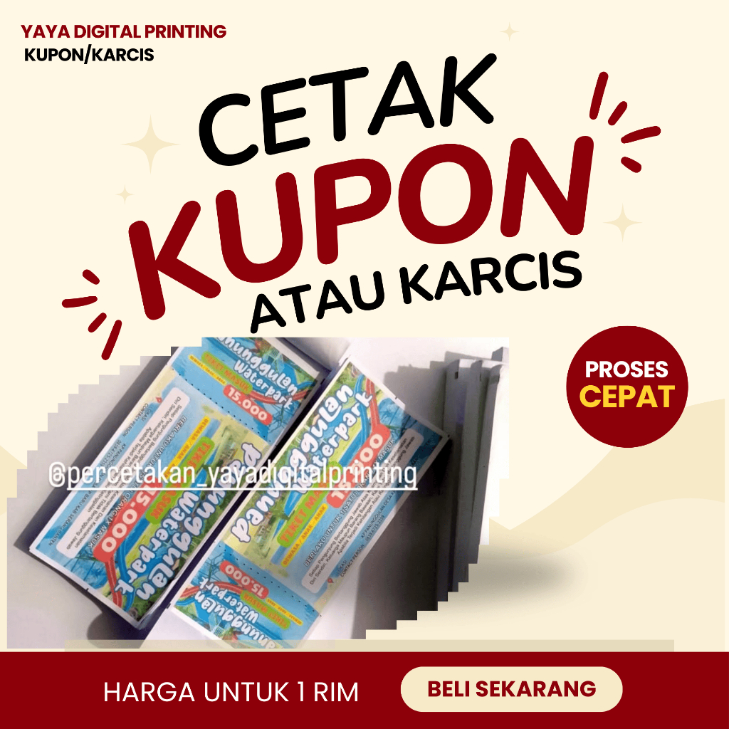 

KARCIS/KUPON PARKIR MOTOR DAN MOBIL