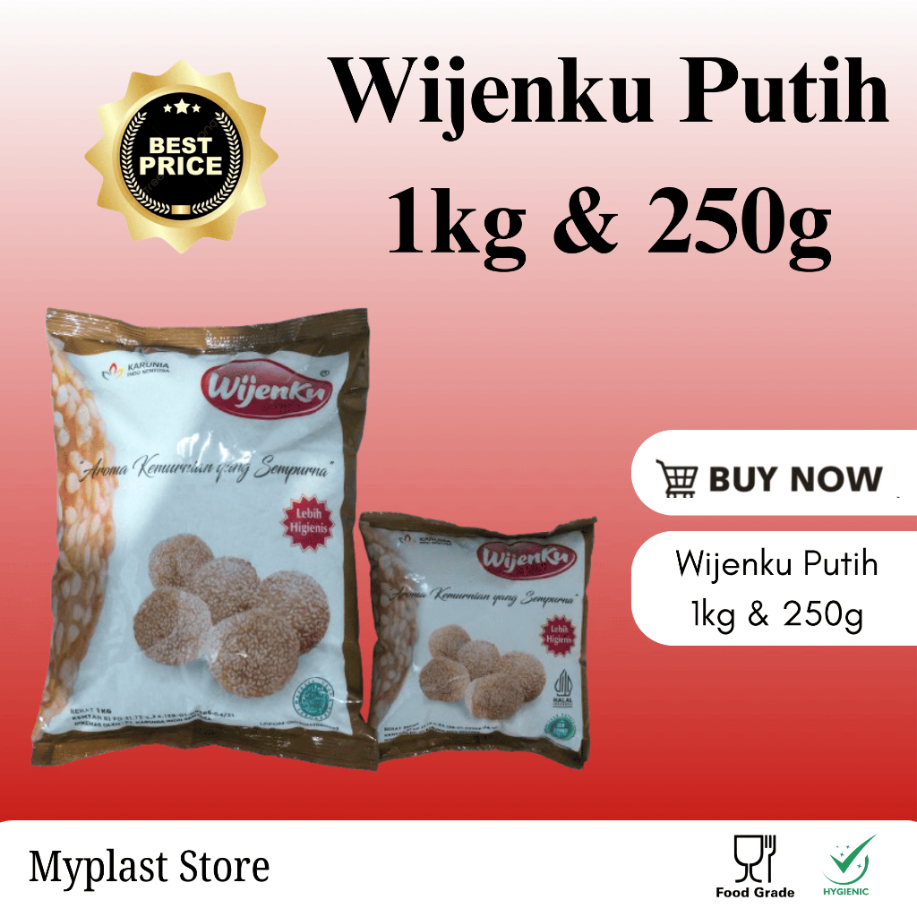 

Biji Wijen Wijenku Putih 1Kg & 250gram Kemasan Higienis Kualitas Import Putih Bersih