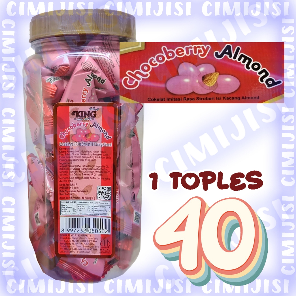 

Chocoberry Almond Cokelat Almond Strawberry Cokelat Stoberi cemilan kesukaan anak