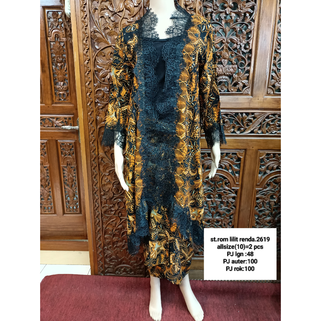 One set sogan renda brokat-Batik Agung Wibowo