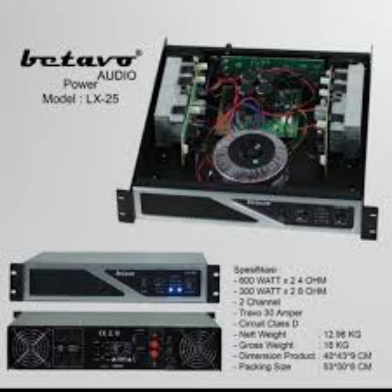 POWER AMPLIFIER BETAVO LX25 POWER AMPLI BETAVO LX 25