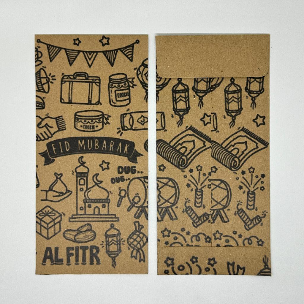 

Amplop Lebaran Kertas Coklat Tebal Motif isi 10 Lembar