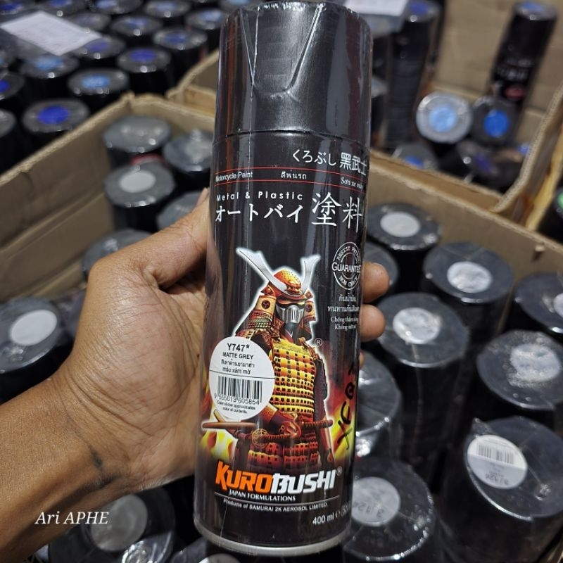PROMO Samurai Paint Matte Grey Y747 abu abu muda metalik yamaha 400 ml - cat semprot pilok pylox