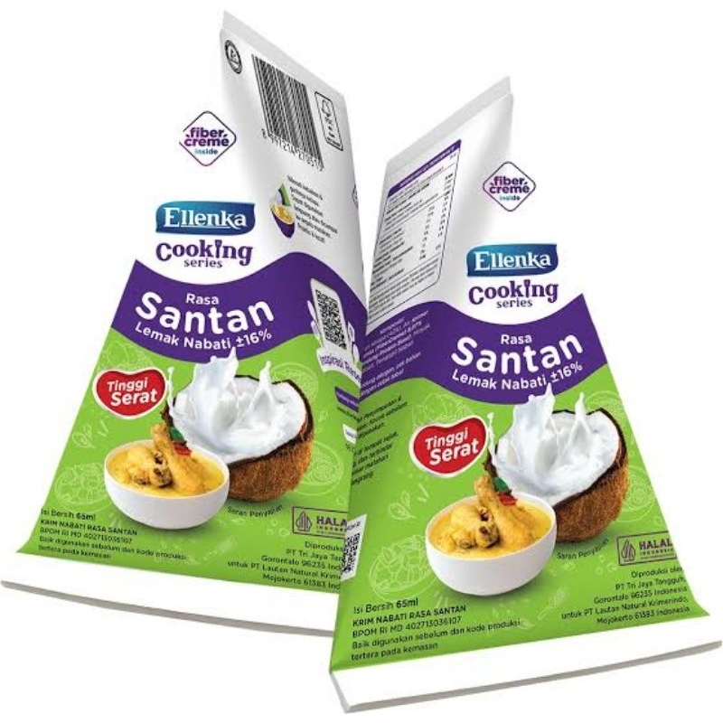 

santan kelapa instant ellenka fiber creme 65 ml