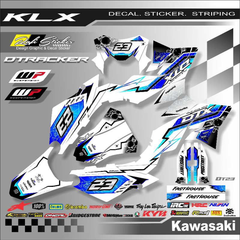 Decal Full Body Klx 150 Dtracker full Hologram / Sticker Full Body Klx 150 D-racker Custom Suka-suka