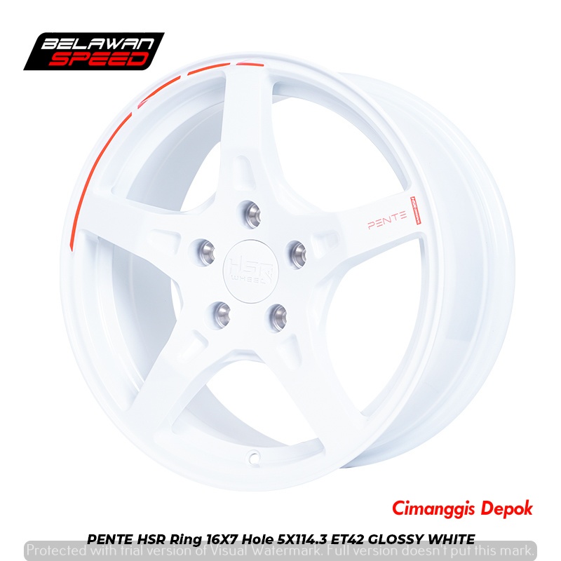 Velg Mobil HSR PENTE Ring 16 White Untuk Xpander Rush Terios Brv Ertiga