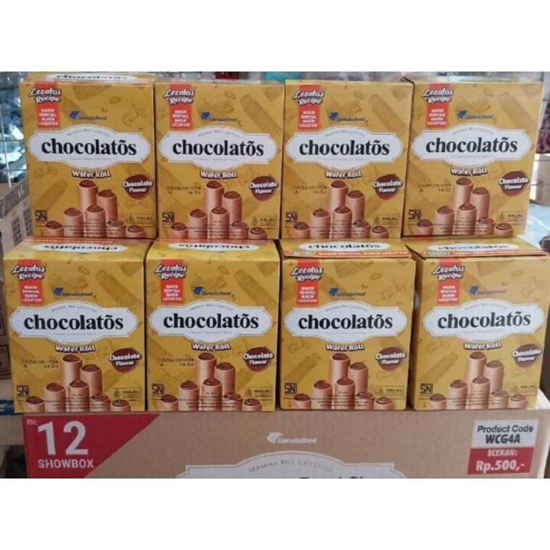 

Chocolatos Wafer Roll/( 1 bok) isi 24 wafer murah