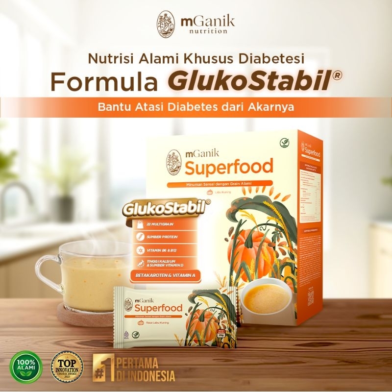 

Mganik SUPERFOOD minuman multigrain pengganti sarapan untuk diabetes FREE GIFT