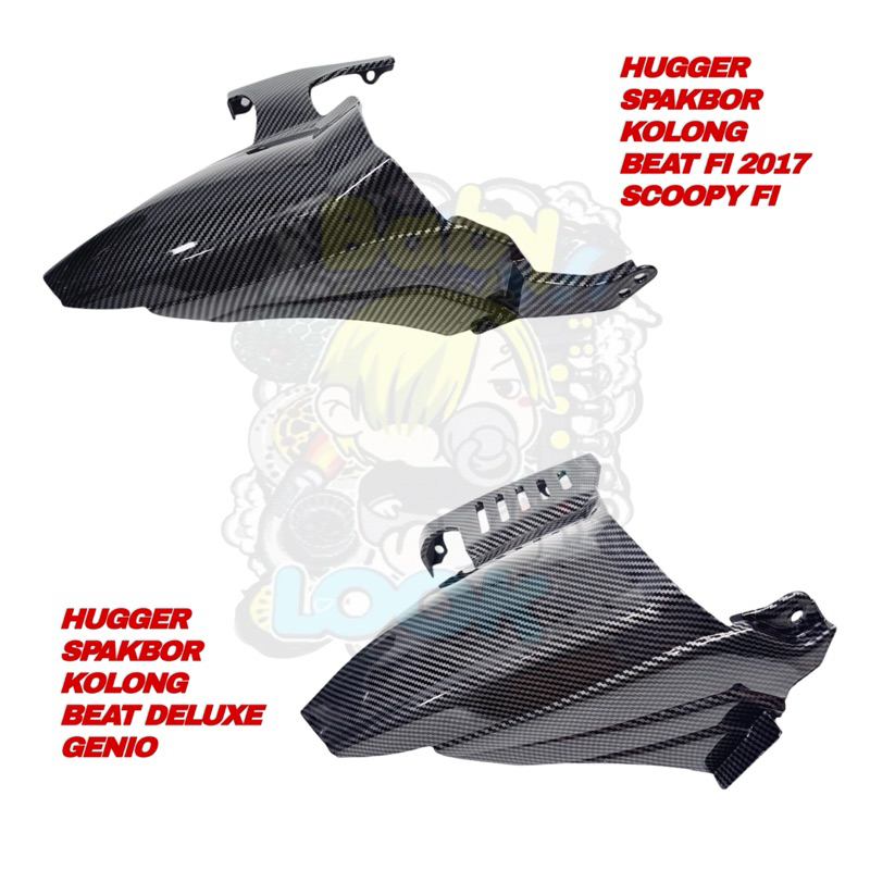 Spakbor Kolong Carbon Hugger Carbon Beat 2017 Beat 2020 Deluxe Scoopy Genio Harga termurah