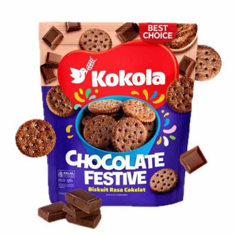 

Kokola Chocolate Festive Cookies Pouch 280gr