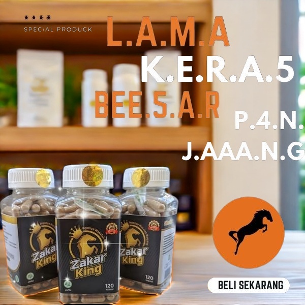 ZAKAR KING Jamu Herbal Stamina Pria Kuat & Tahan Lama 100% Original Kualitas Premium